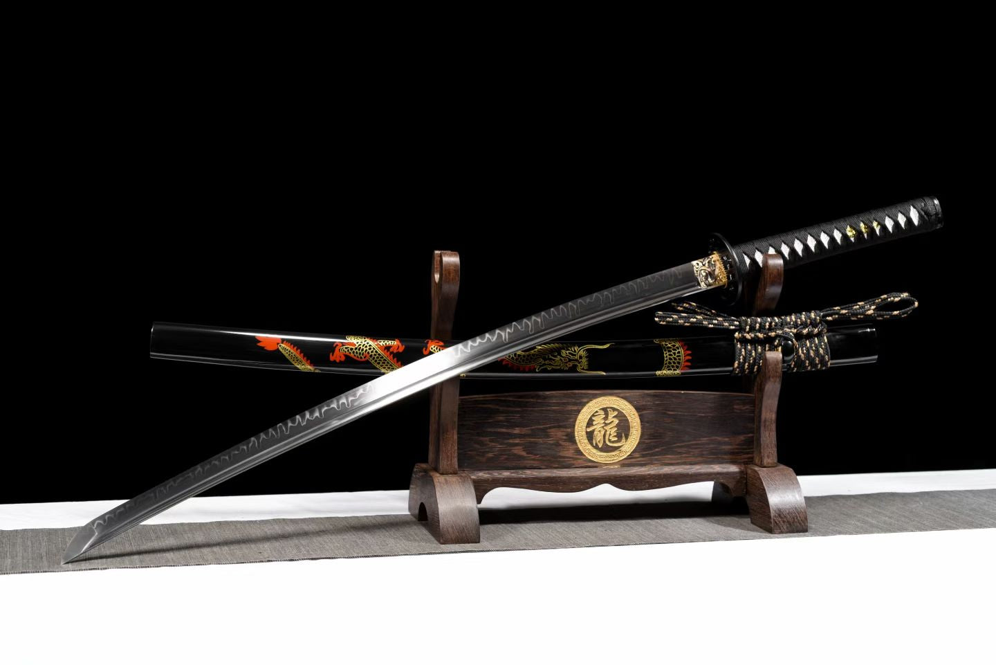 龙泉剑气堂刀剑肋差长款武士t10钢烧刃收藏把玩装饰未开刃