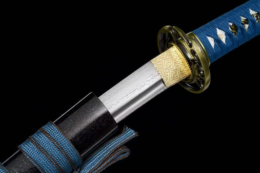 龙泉刀剑武士短款花纹钢短刀收藏摆件工艺品未开刃