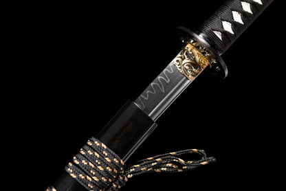 龙泉剑气堂刀剑肋差长款武士t10钢烧刃收藏把玩装饰未开刃