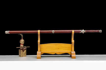 龙泉剑长剑细剑夹钢三枚合宝剑收藏摆件家居装饰品未开刃