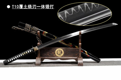 龙泉剑气堂刀剑肋差长款武士t10钢烧刃收藏把玩装饰未开刃