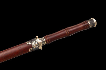 龙泉剑长剑细剑夹钢三枚合宝剑收藏摆件家居装饰品未开刃