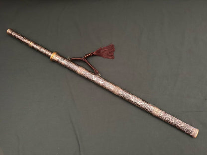 龙泉剑气堂刀剑长剑大马士革长刀花纹钢收藏装饰未开刃